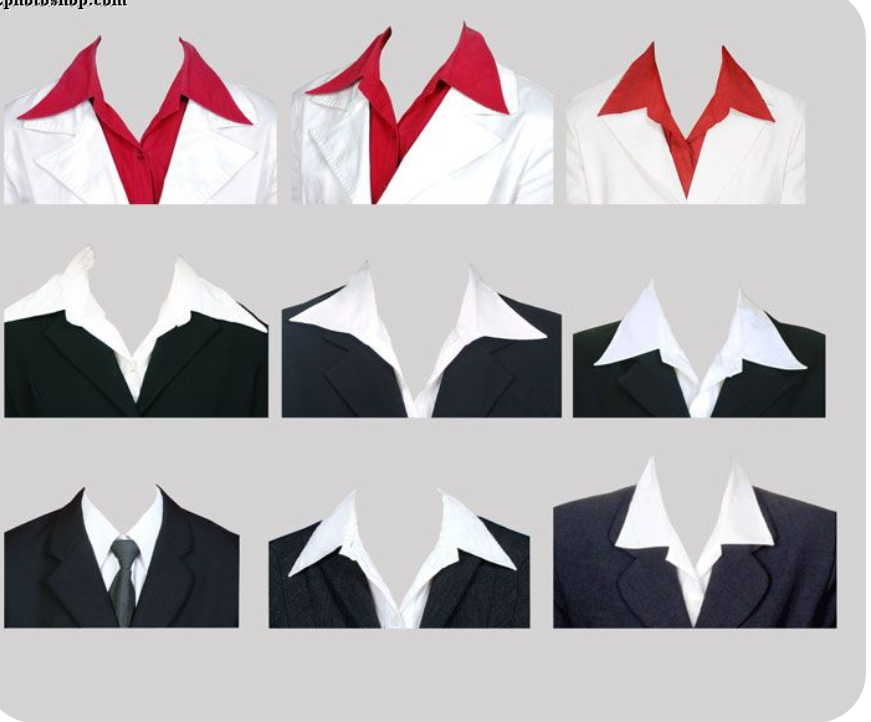 psd源码-男女证件照服装模板路羽博客图片