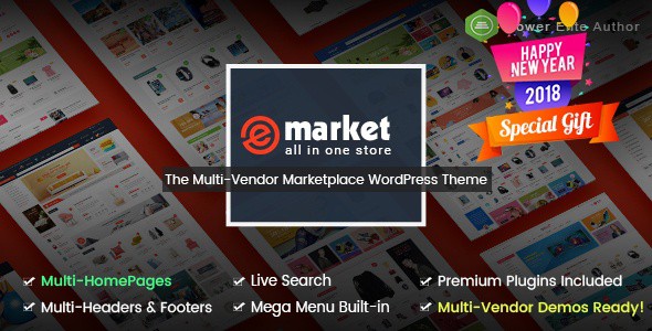 eMarket主题英文版 WordPress响应式 电子商务主题