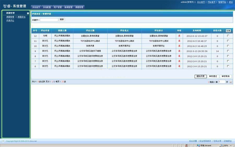 智睿学校网上评课系统 v8.8.4源码