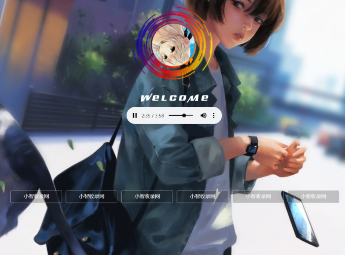 非常漂亮的一款html引导页<span class='h-light'>导航</span>网站旋转头像变幻背景单页源码