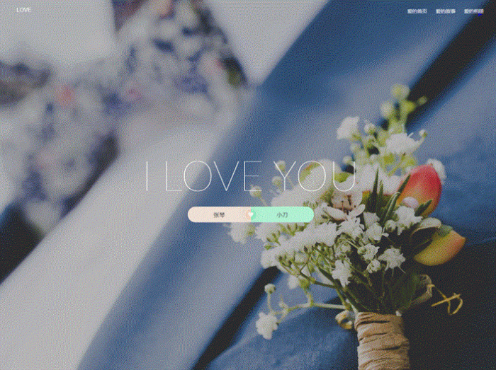 执子之手唯美表白网站源码