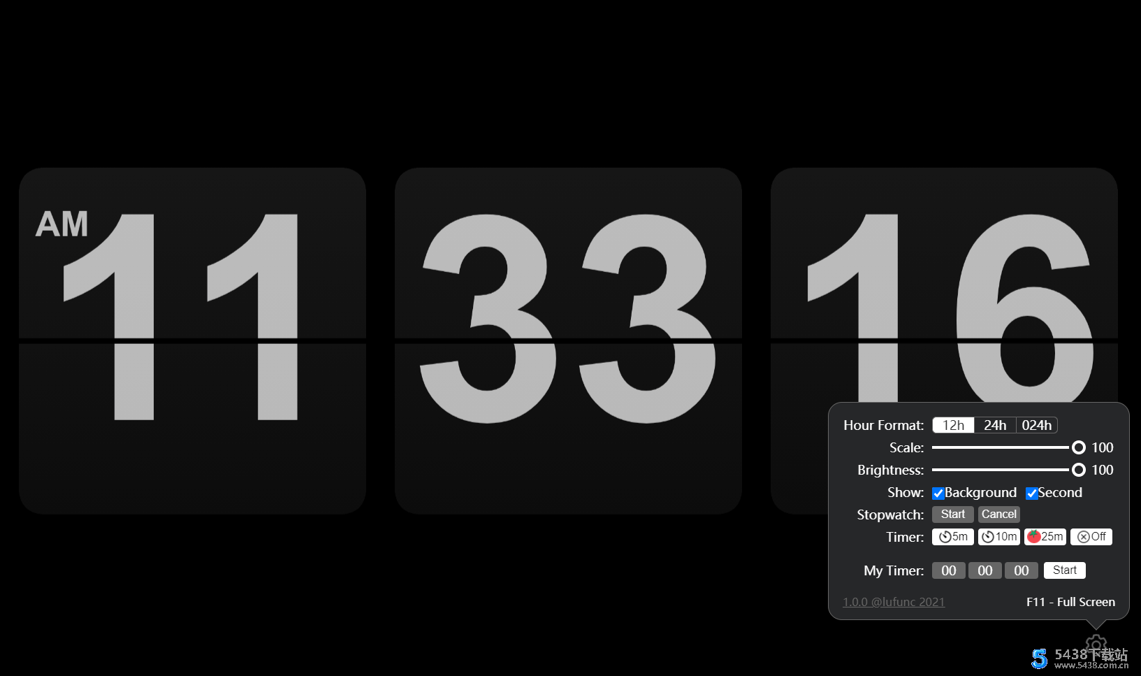 精美多功能翻页时钟源码 灵感来源于fliqlo