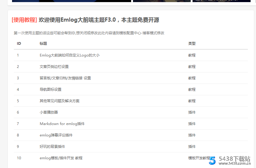 EMLOG主题模板 emlog大前端 F3.0