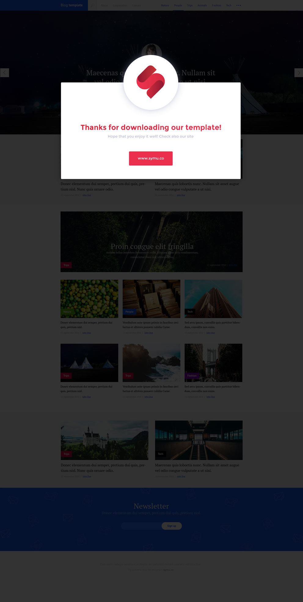 蓝色&橘色的<span class='h-light'>博客</span>设计稿源文件