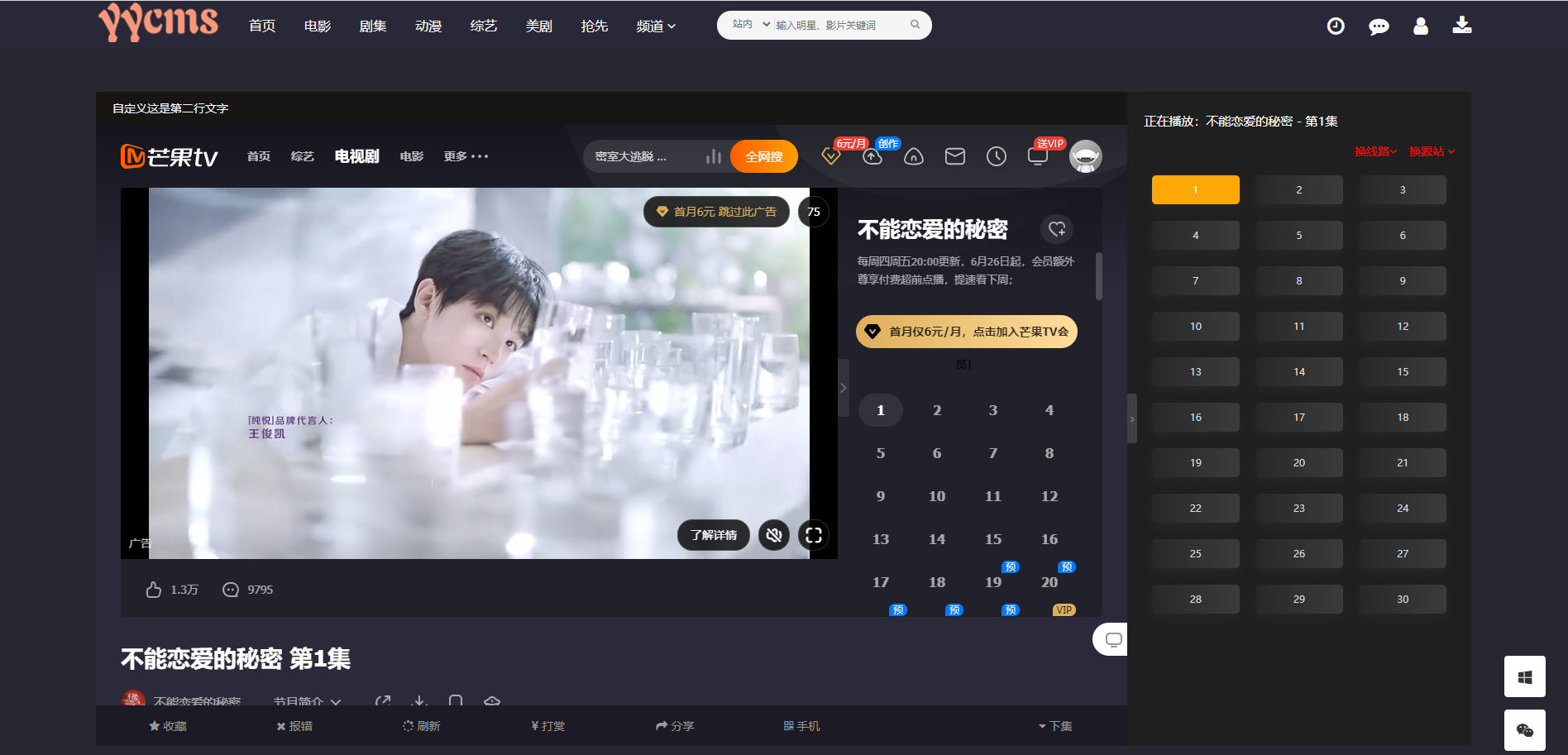 PHP影视源码-YYCMS5.0影视系统/源码全开源无授权