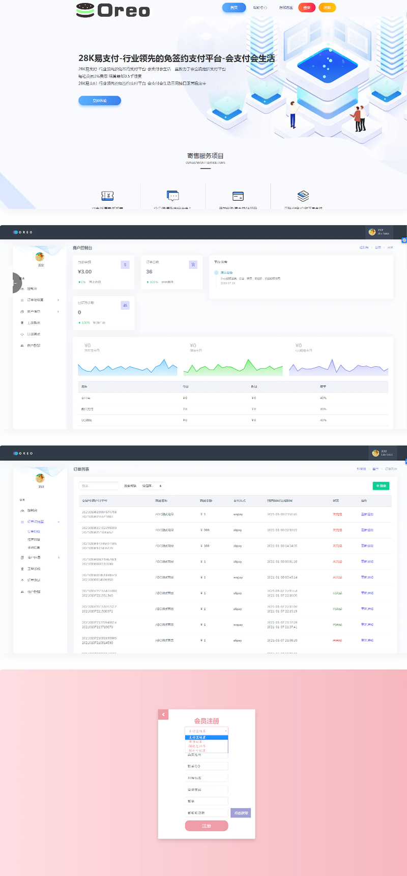 <span class='h-light'>易支付</span>源码 28k支付第四方支付源码-Oreo支付系统