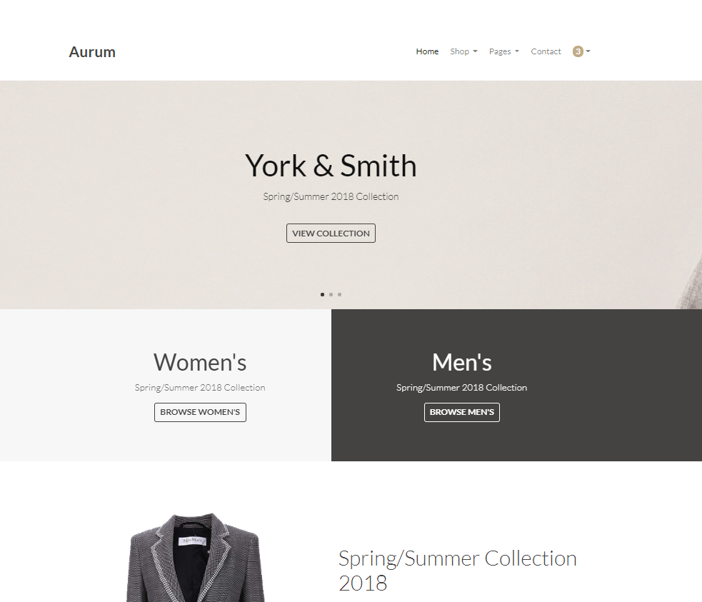 扁平化女装shop<span class='h-light'>商城</span>模板