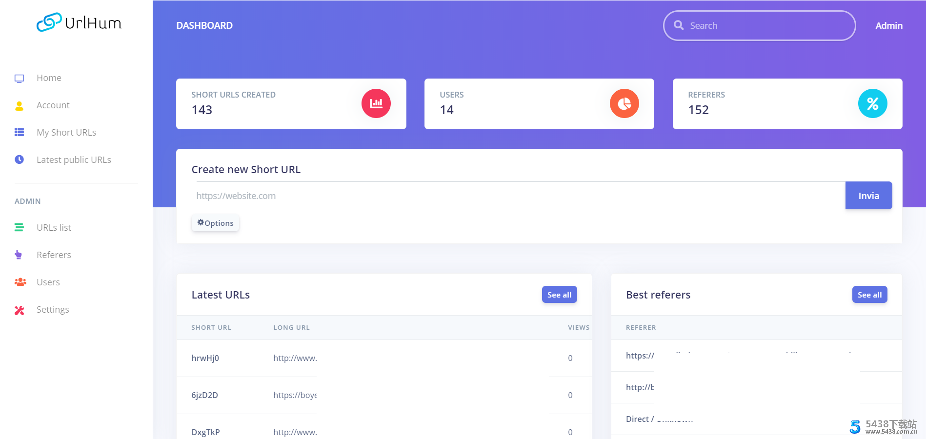 UrlHum 使用PHP和Laravel构建的短网址程序