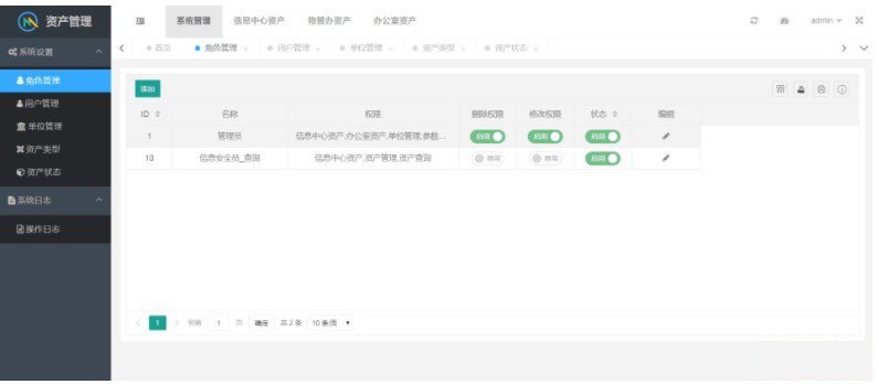 layuimini 资产管理源码