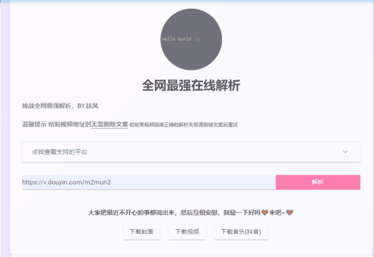 全网最强在线解析源码
