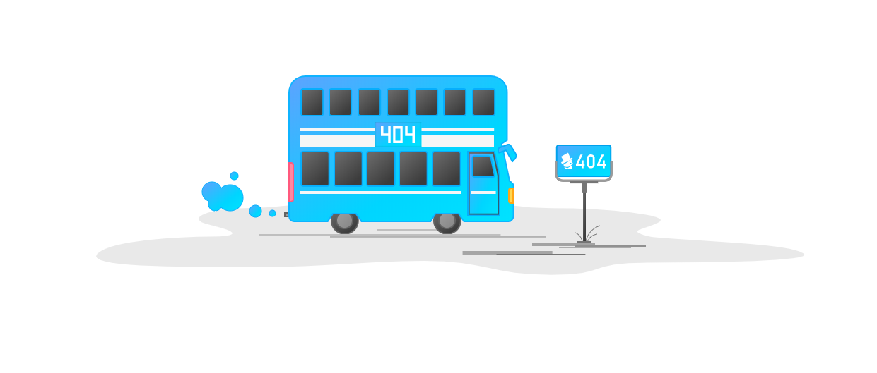 蓝色大巴汽车网站404页面源码