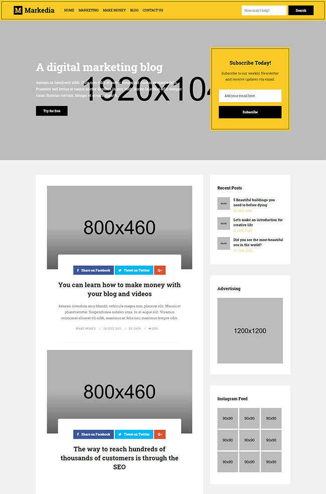 大气新闻出版社网站模板