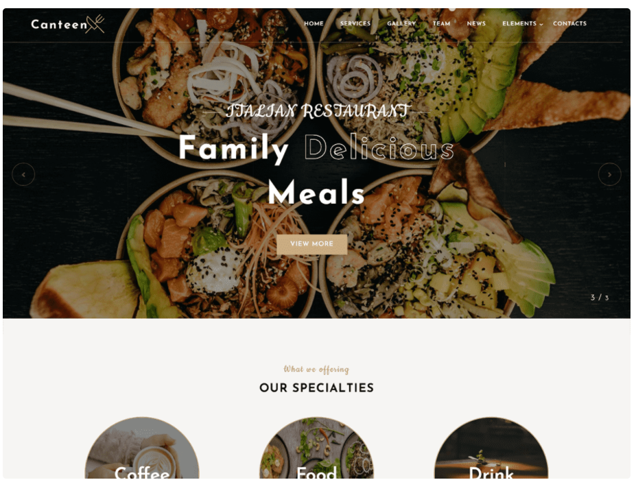 WordPress主题美食餐厅主题