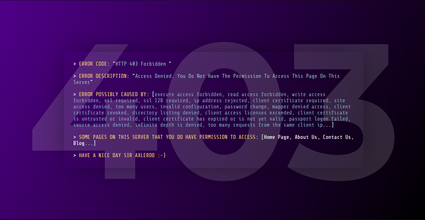 科技感十足的403页动态源码