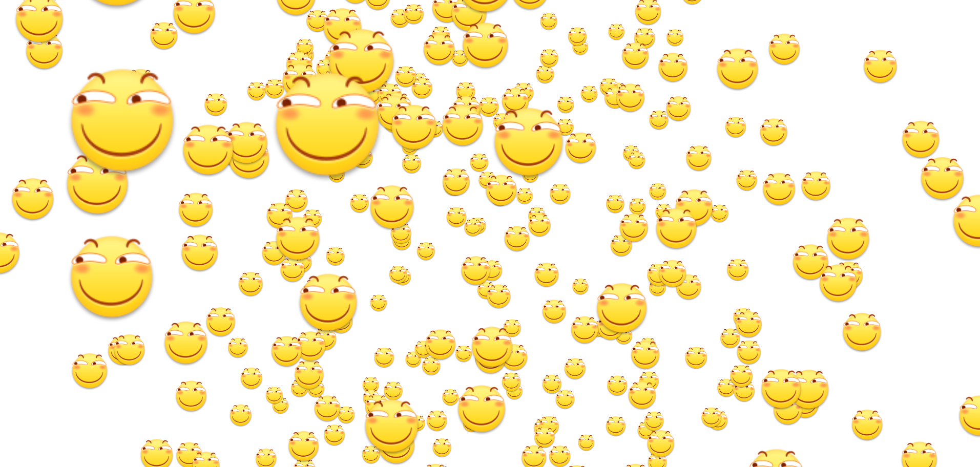 全屏动态滑稽网站HTML源码