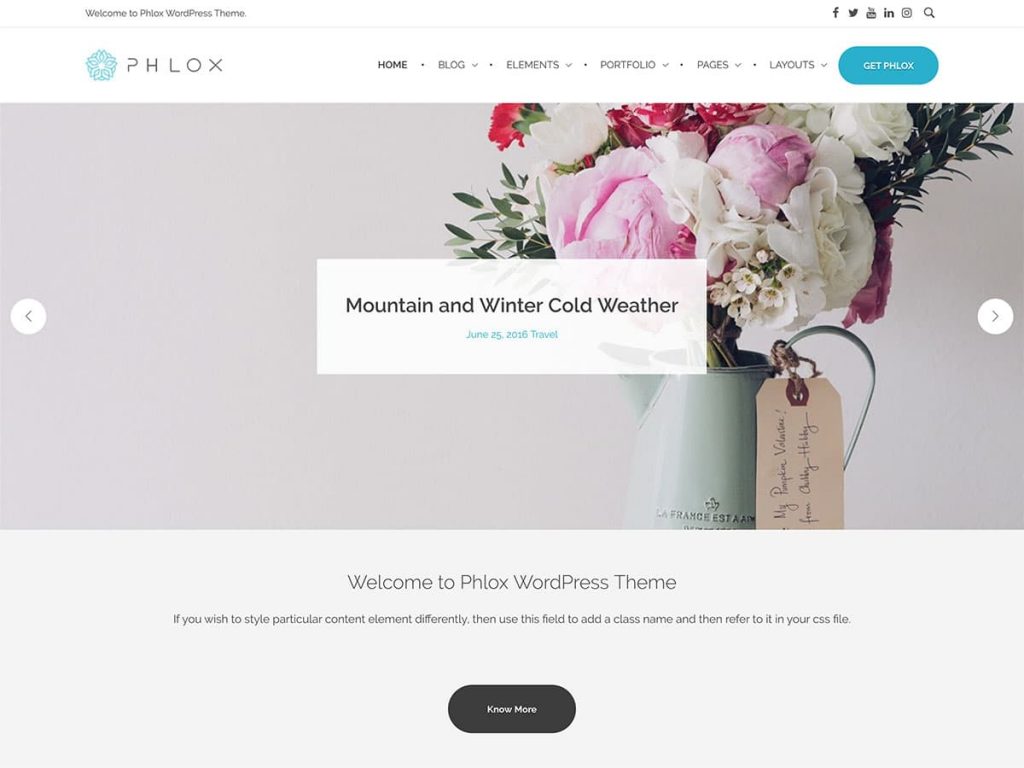 Phlox 一款现代，轻便且可自定义的主题