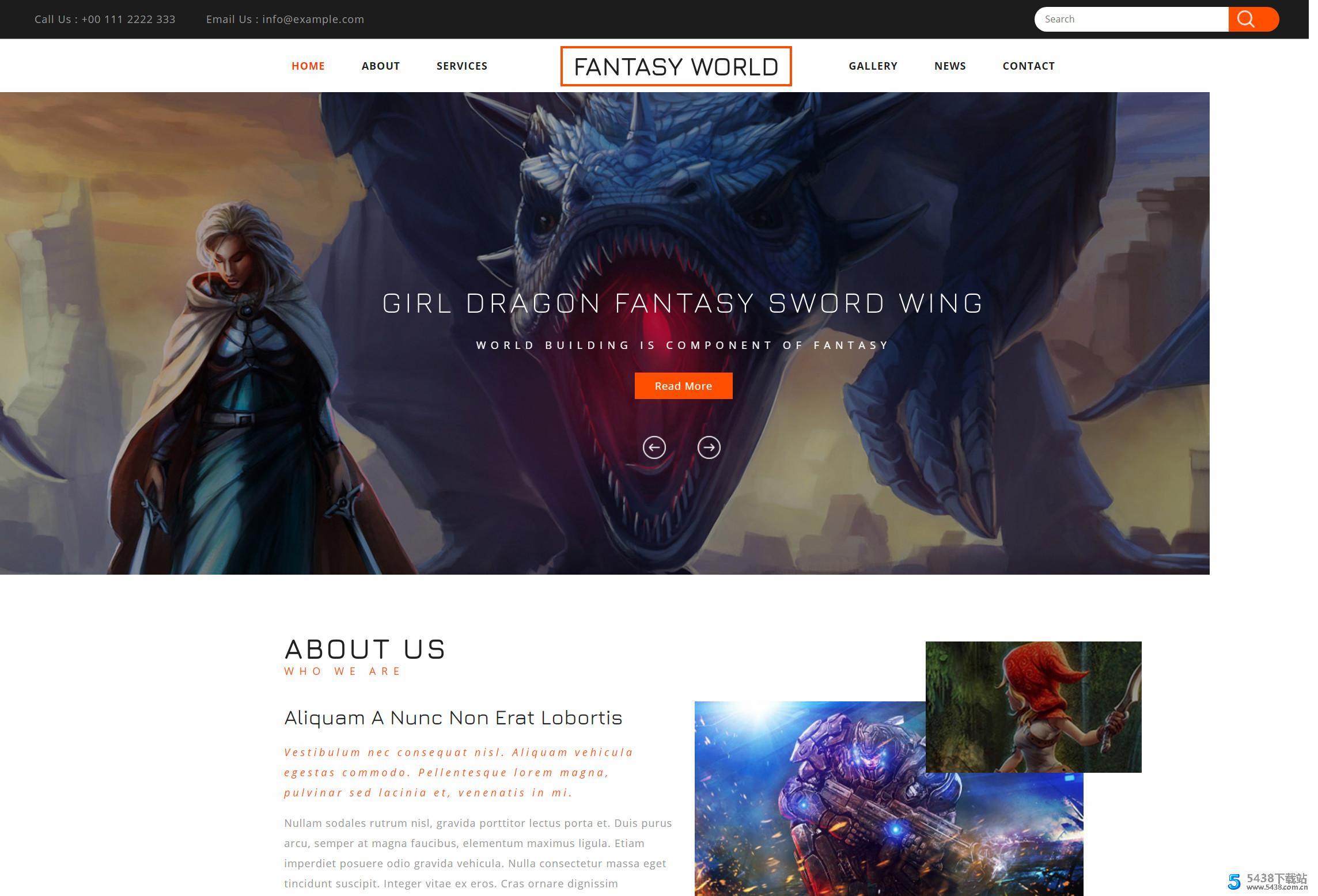 某游戏官网html+css+js编译 全自适应源码