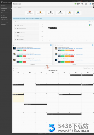Unicorn Admin 黑色扁平化后台模板