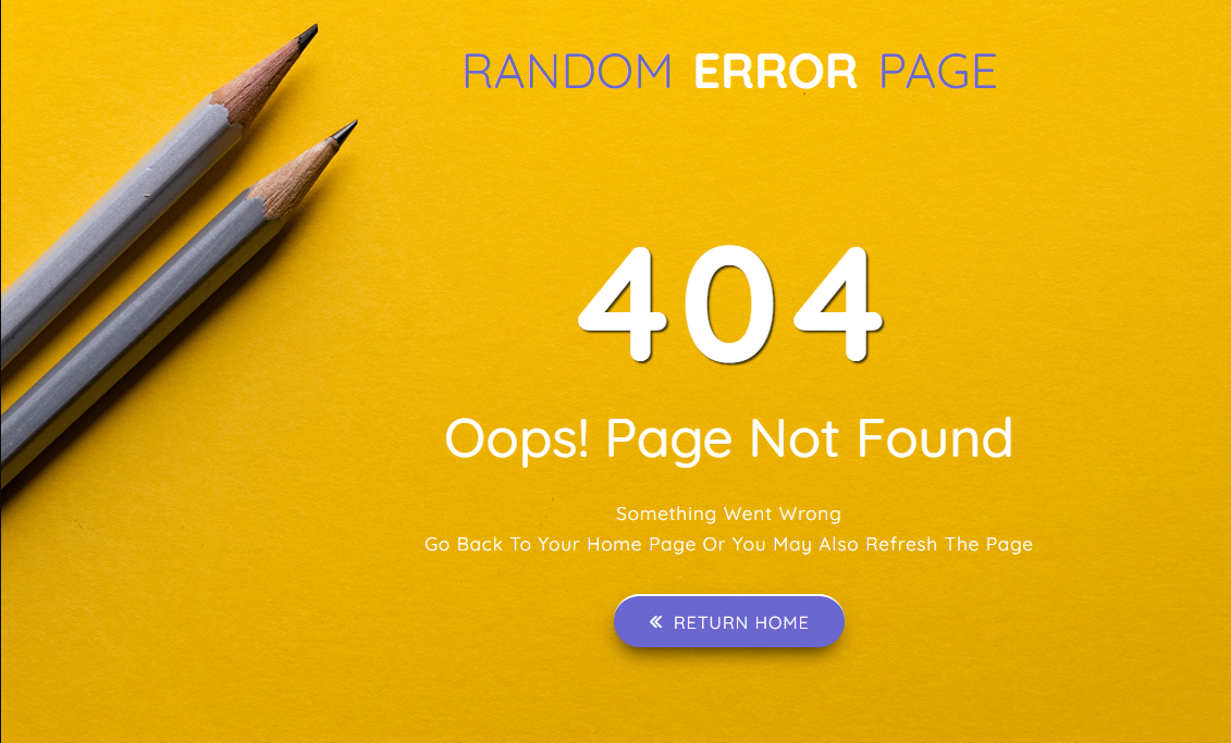 自适应铅笔黄色404页面源码
