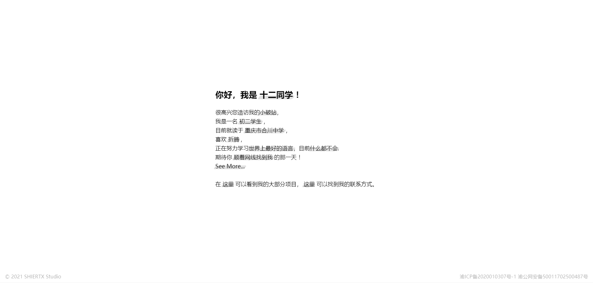 极简好看的个人介绍页源码