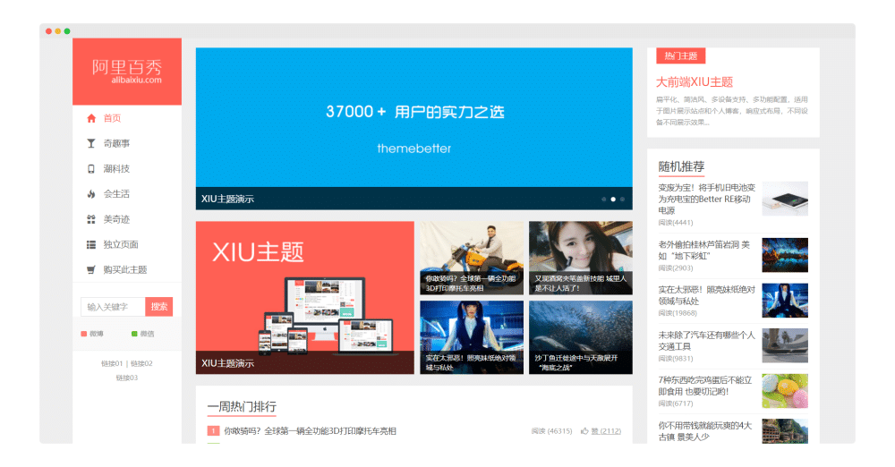 wordpress阿里百秀主题v7.7