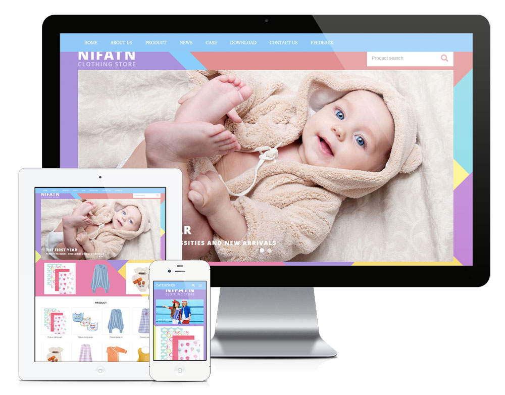 童装英文外贸网站系统源码 v1.5.5