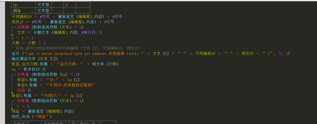 多IP服务器自动切换内网IP易语言源码