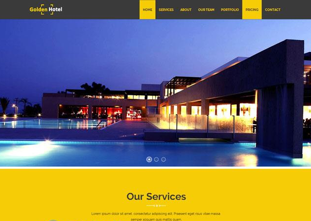 大气的酒店商务企业网站模板