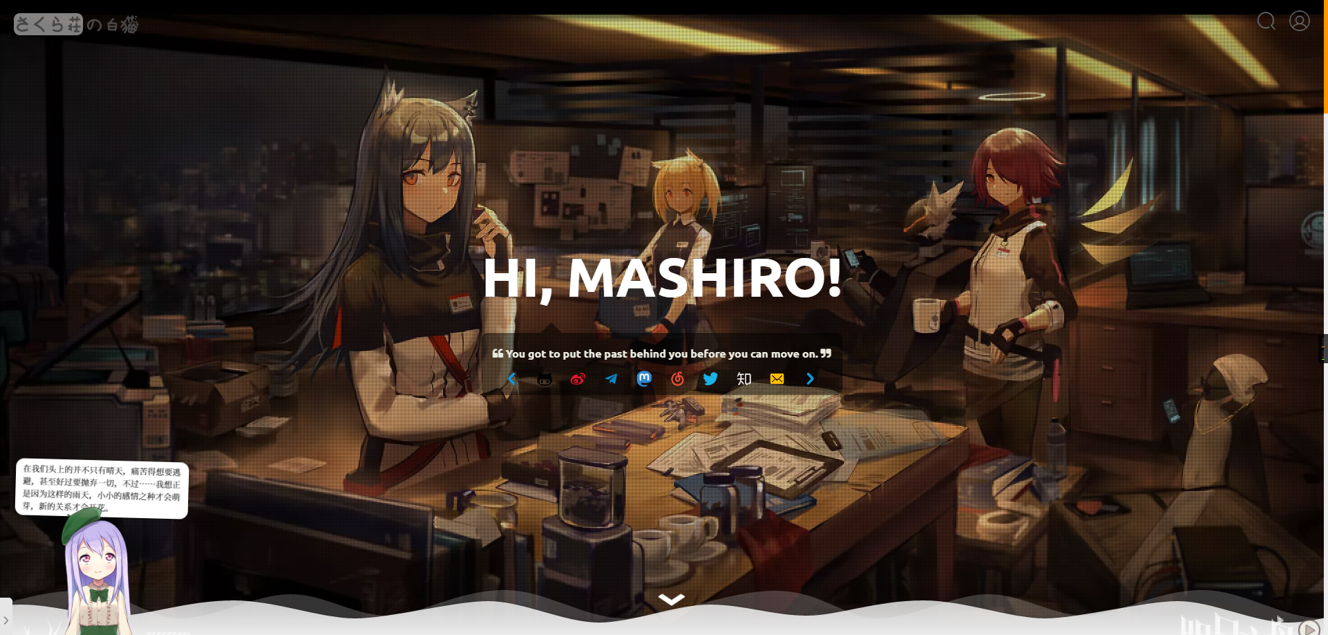 WordPress主题Sakura单栏二次元个人博客主题